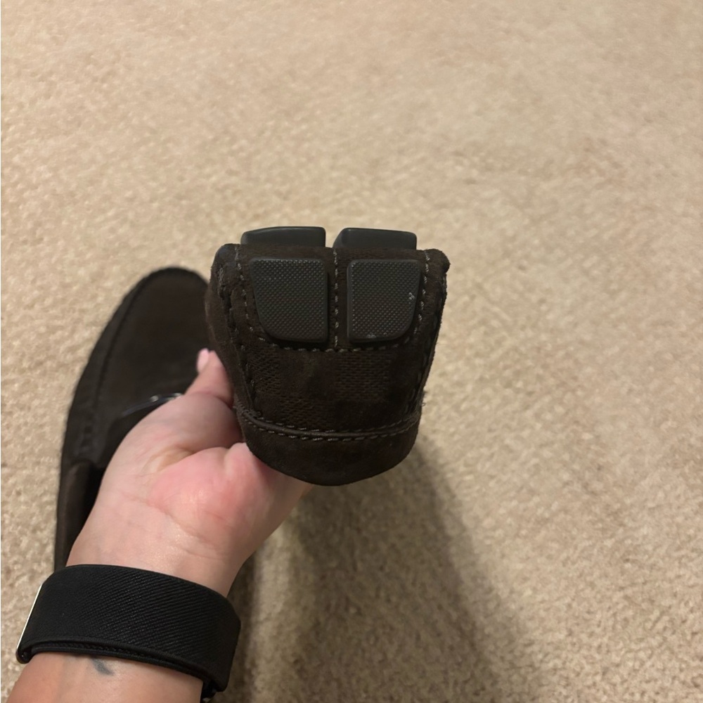 Louis Vuitton Men's Dark Brown Suede Penny Loafers - Picture 12 of 14